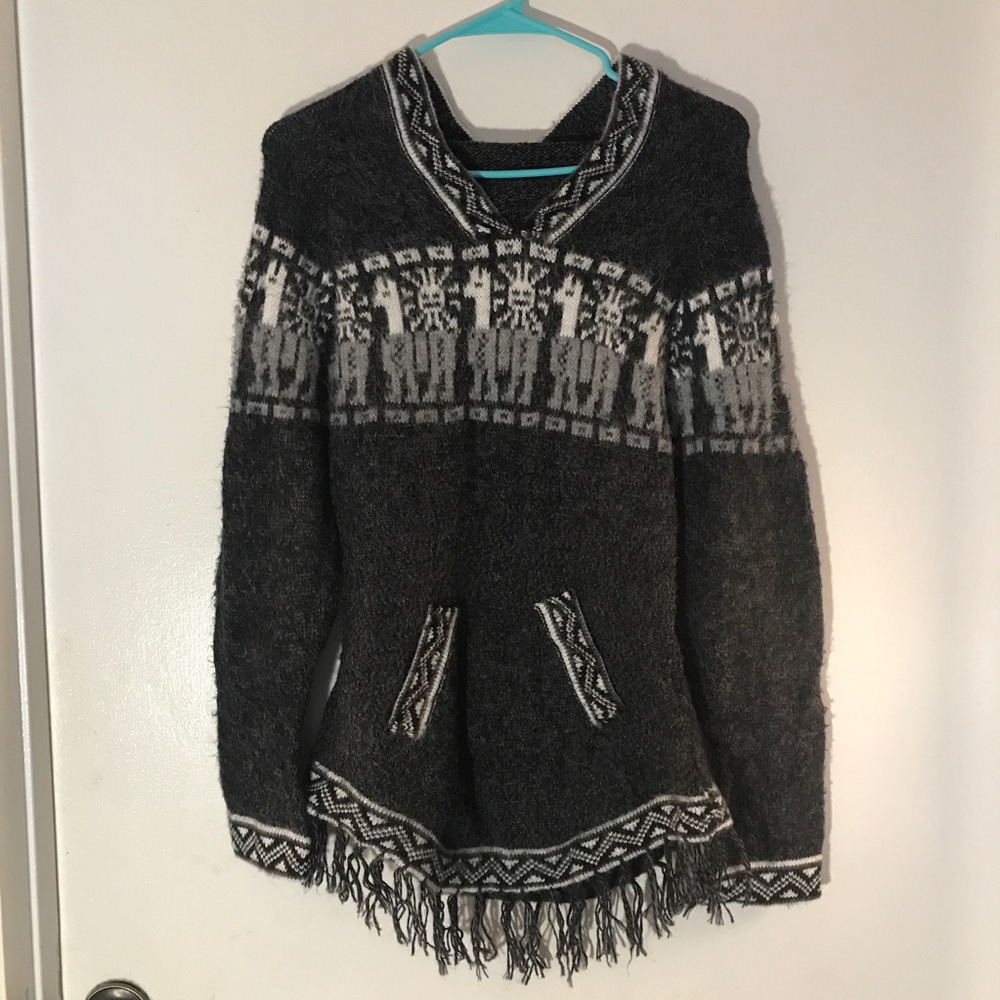 Sisandina Alpaca Blend Grey Alpaca Sweater